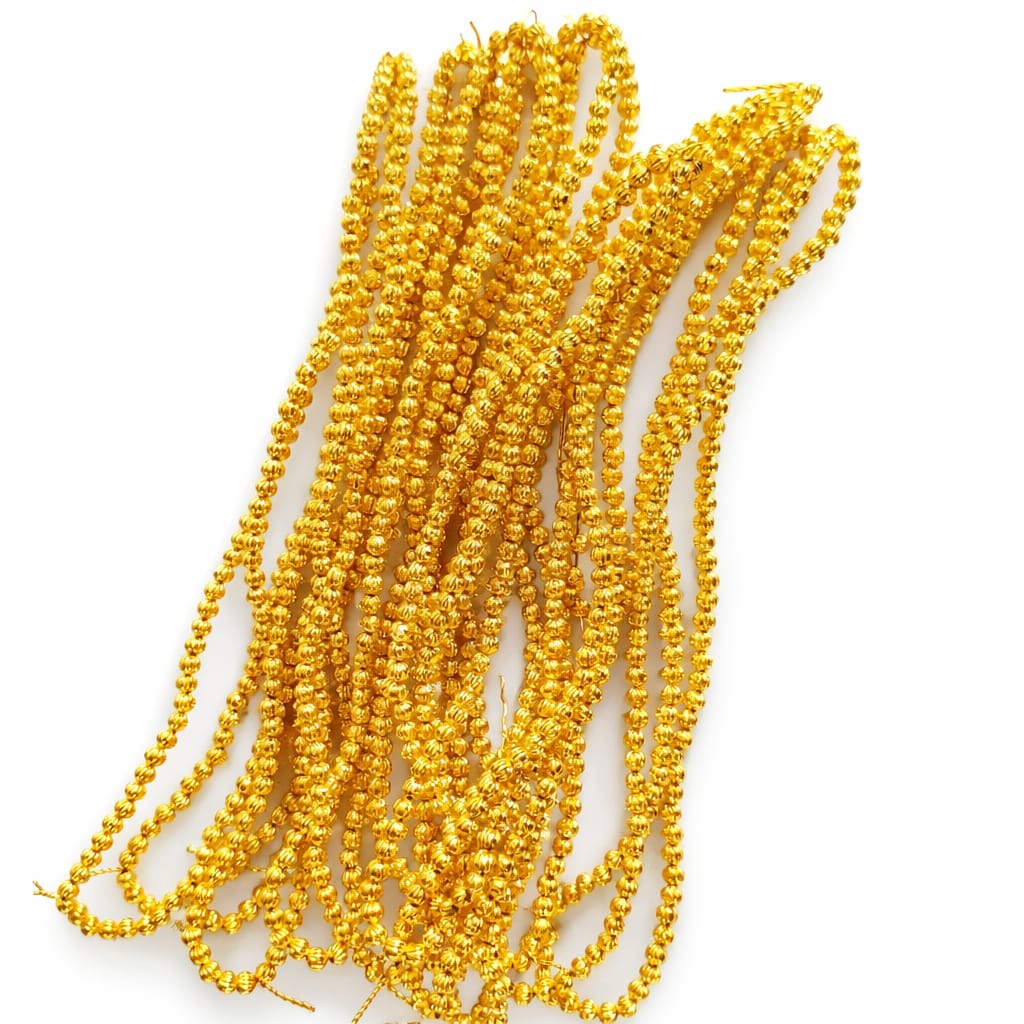 Golden beaded kjharbuja for jewellery making