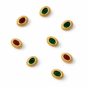 Oval Designer Premium Stone kundan  (6pcs set)