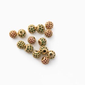 Micro Pave Kundan AD Ball Beads