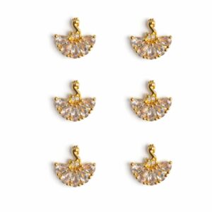 Traditional Gold Finish peacock Shape Jewellery kundan (6pcs set)