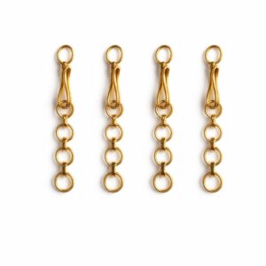 Gold Plated Hook Clasp with Extension Chain for Necklace & Bracelet(12PCS SET)