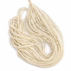 White pearl bead strings for jewelry making