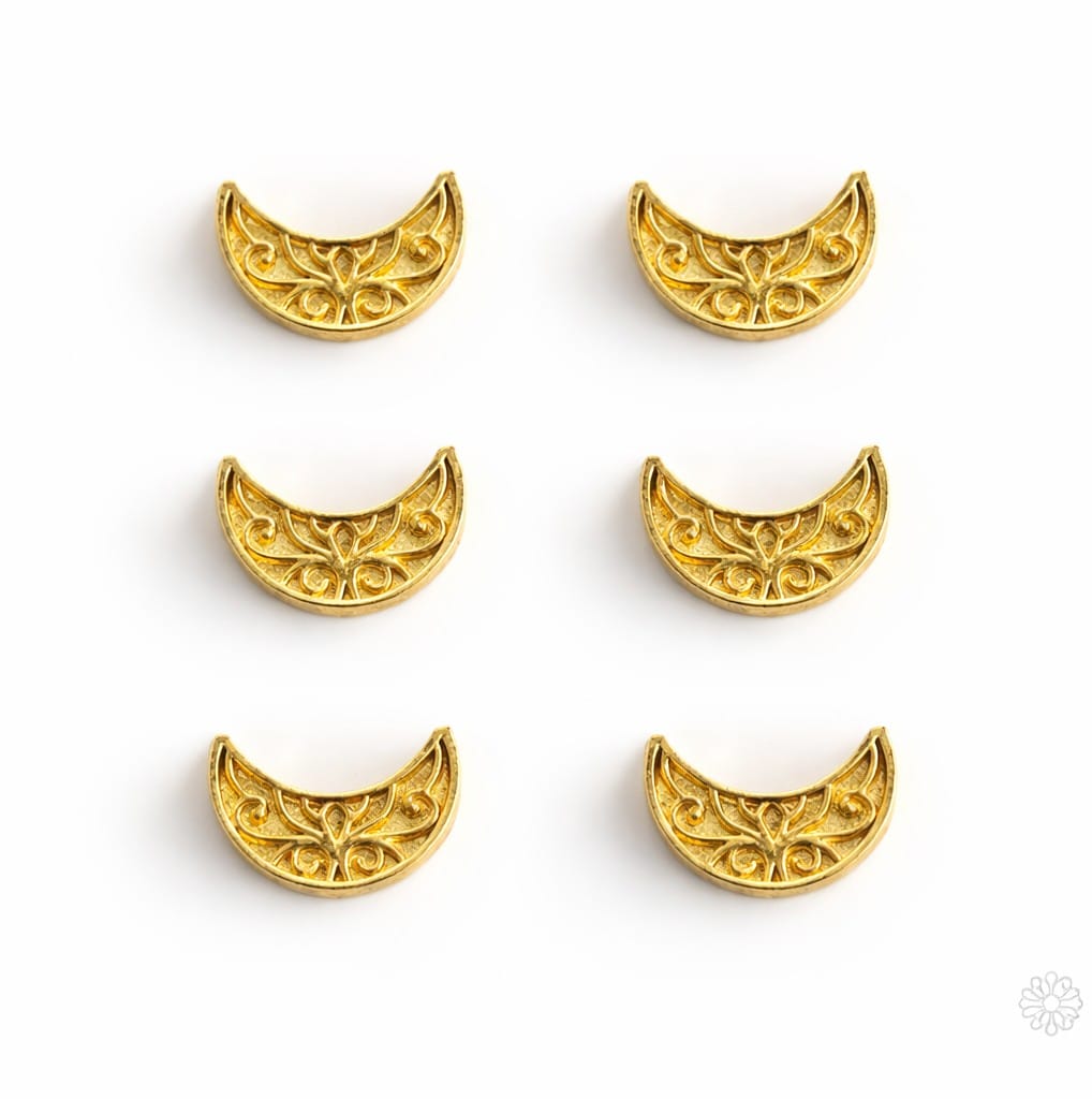Gold plated crescent moon charm for jewelry making