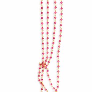 Pink crystal beaded chain
