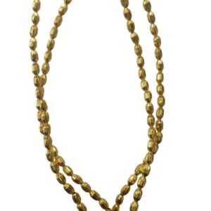 Golden oval beads