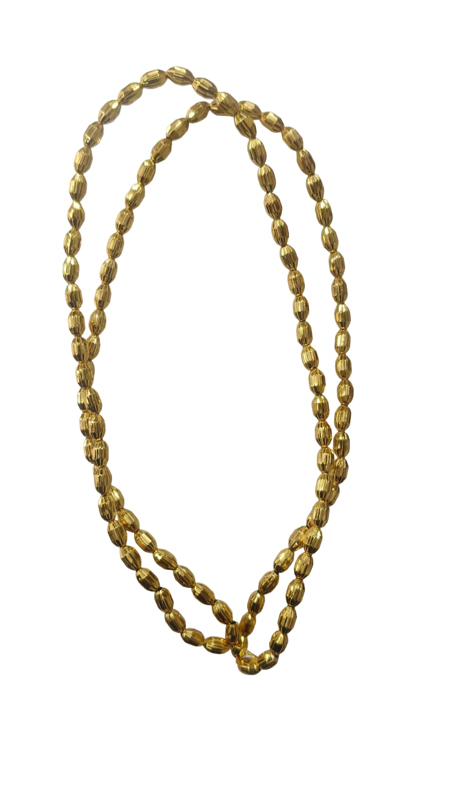 Golden oval beads