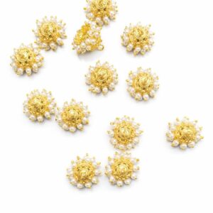 golden pearl jhumka studs earring base for jewellery making designer jhumka tops